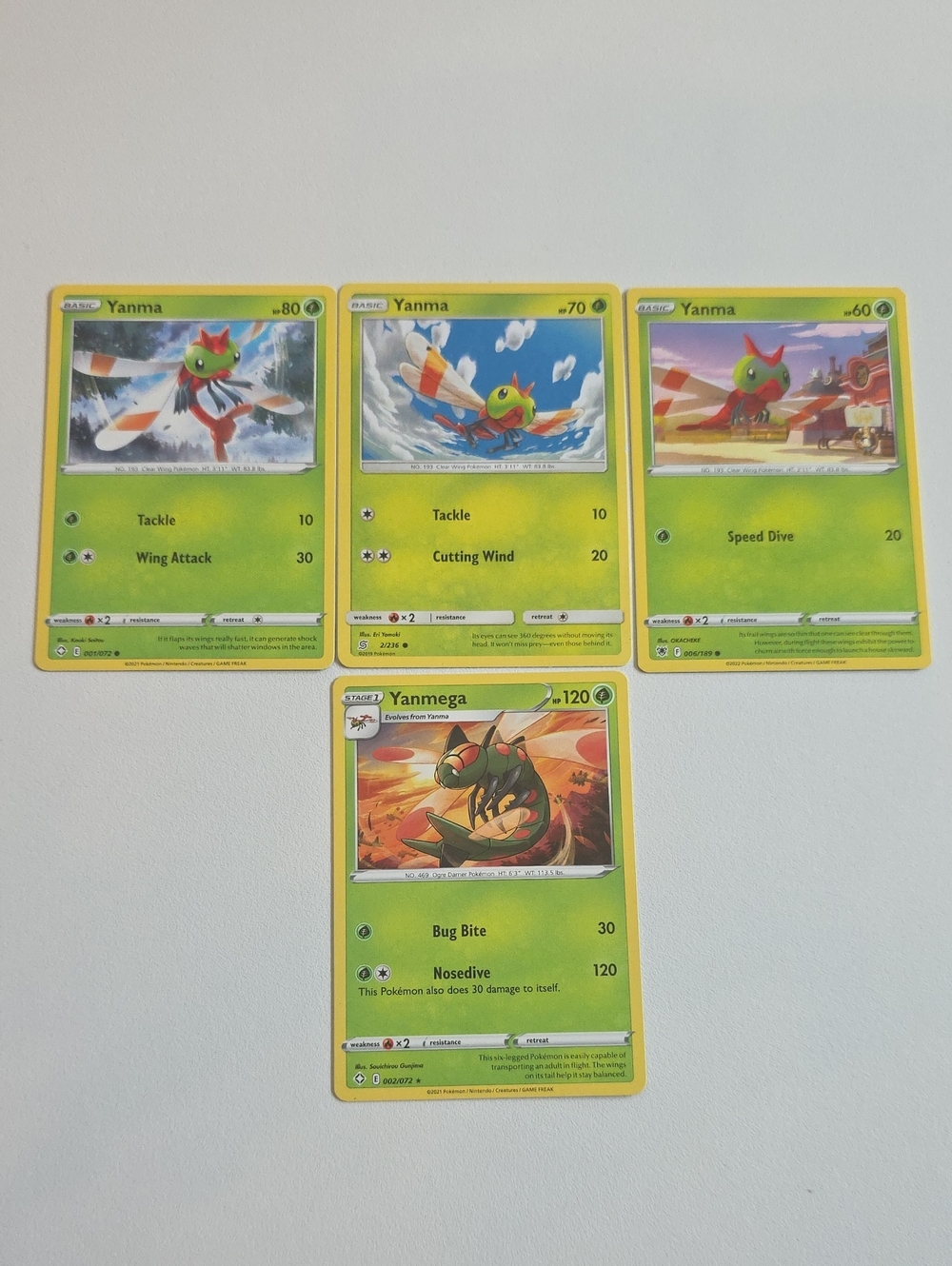 Pokemon Yanma And Yanmega Cards